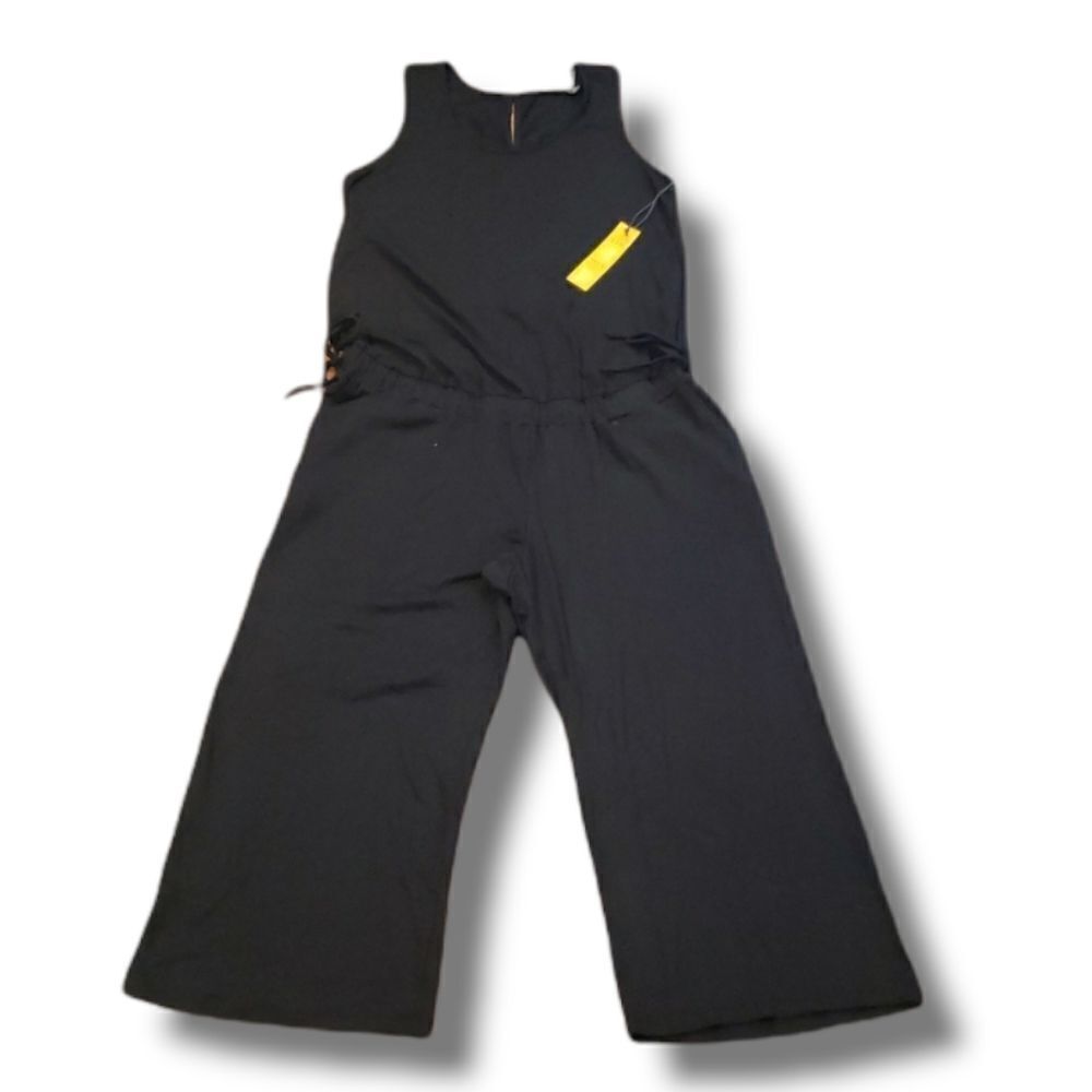 Mix by 41 Hawthorn‎ Lany Maternity Sleeveless Wide Leg Jumpsuit Black Small NWT